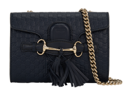 Mini Emily Guccissima, Leather, Navy, 449636 493075, DB, 3*